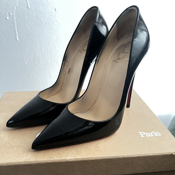Christian Louboutin so Kate 120 Black Patent Pumps/heels - Picture 1 of 7